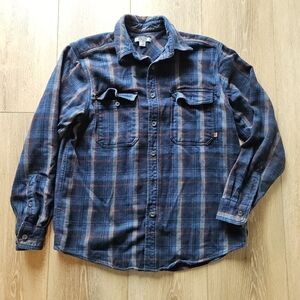 Men's Gander Mountain Guide Series Blue Plaid Long Sleeve Button Up Shirt